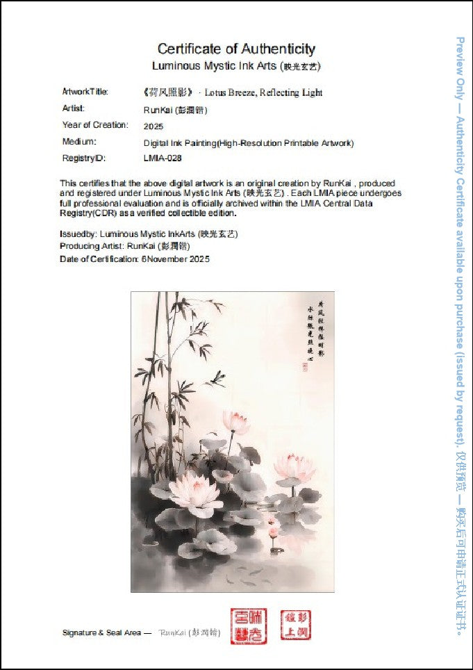 LMIA-028 《荷风照影》 · Lotus Breeze, Reflecting Light