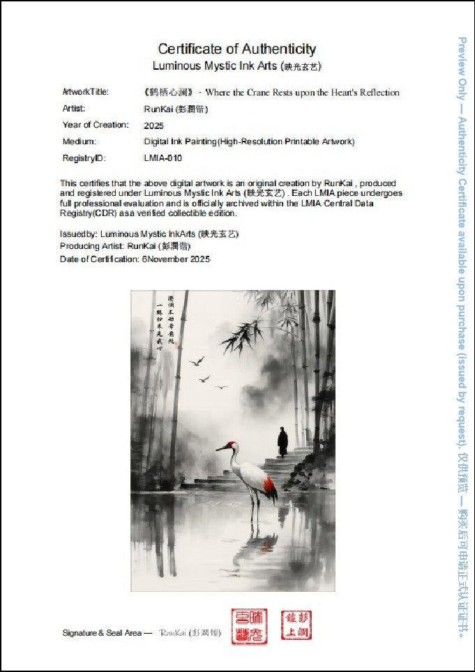 LMIA-010 《鹤栖心澜》 · Where the Crane Rests upon the Heart’s Reflection