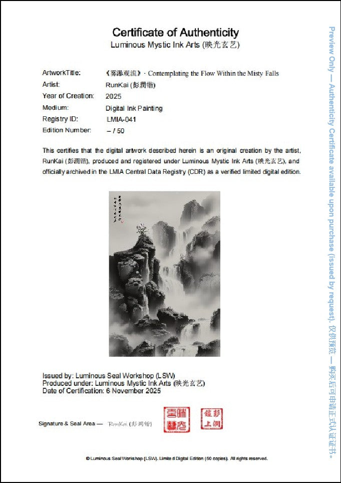 LMIA-041 《雾瀑观流》 · Contemplating the Flow Within the Misty Falls