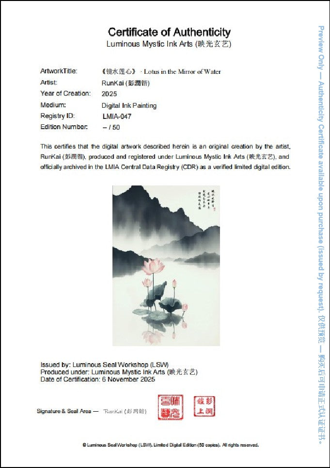LMIA-047 《镜水莲心》· Lotus in the Mirror of Water