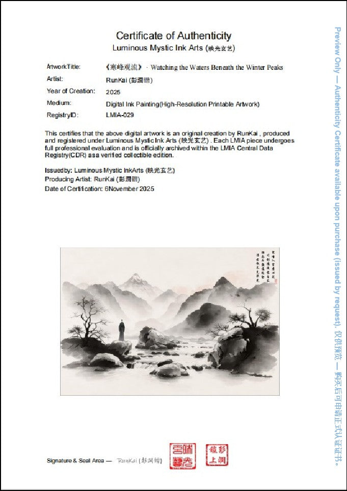 LMIA-029 《寒峰观流》 · Watching the Waters Beneath the Winter Peaks