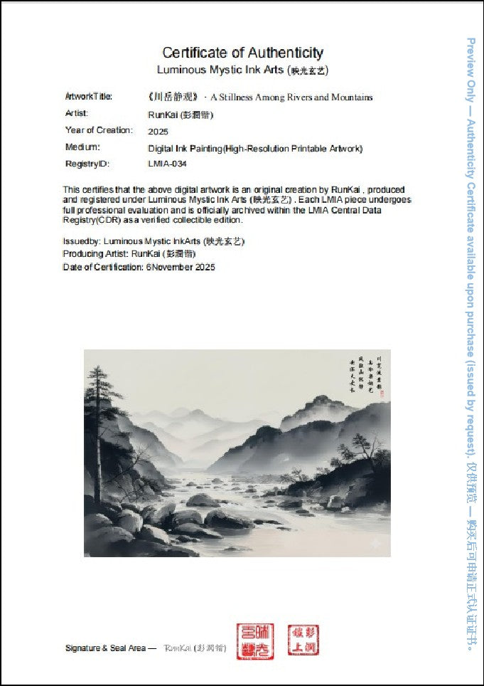 LMIA-034 《川岳静观》 · A Stillness Among Rivers and Mountains