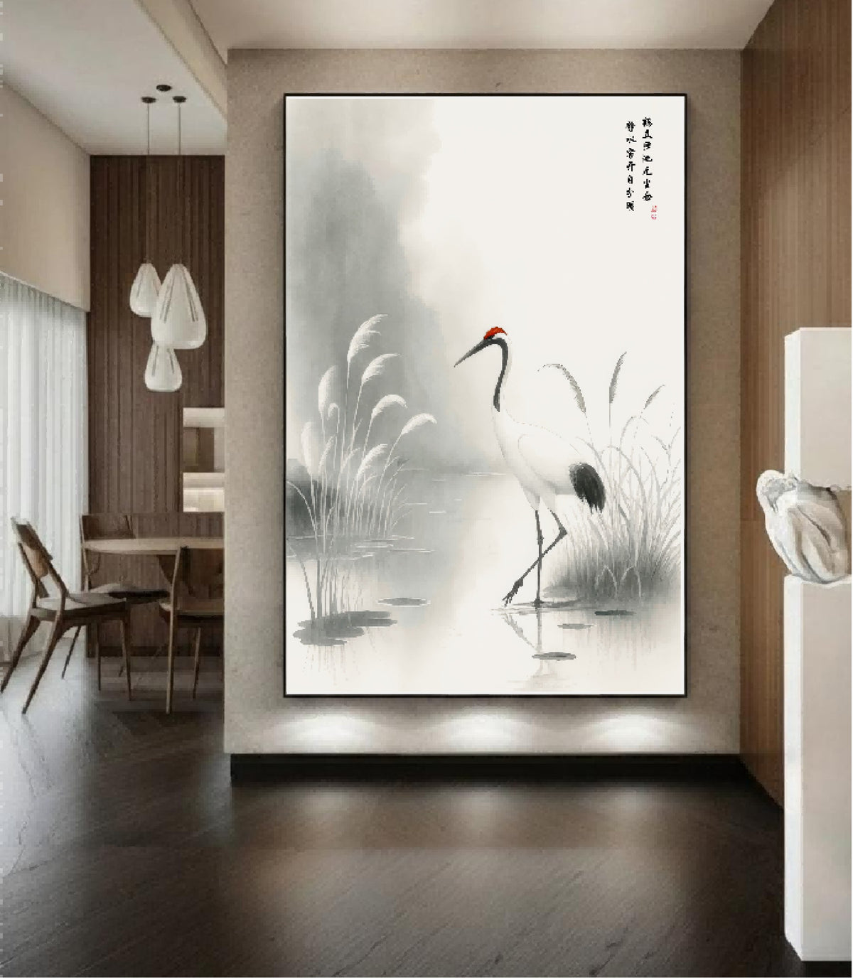 LMIA-062 《鹤立静水》 · Crane by Still Waters