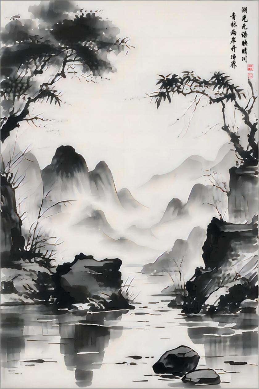 The Silent Realm Unveiled, flat artwork, 2:3 (22×33) print ratio