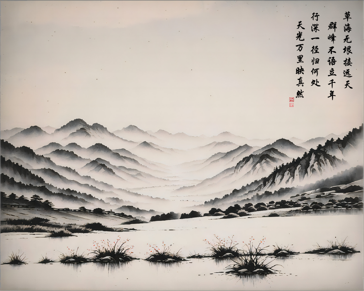 A Path Toward the Heart's Return, flat artwork, 4:5 (24×30) print ratio