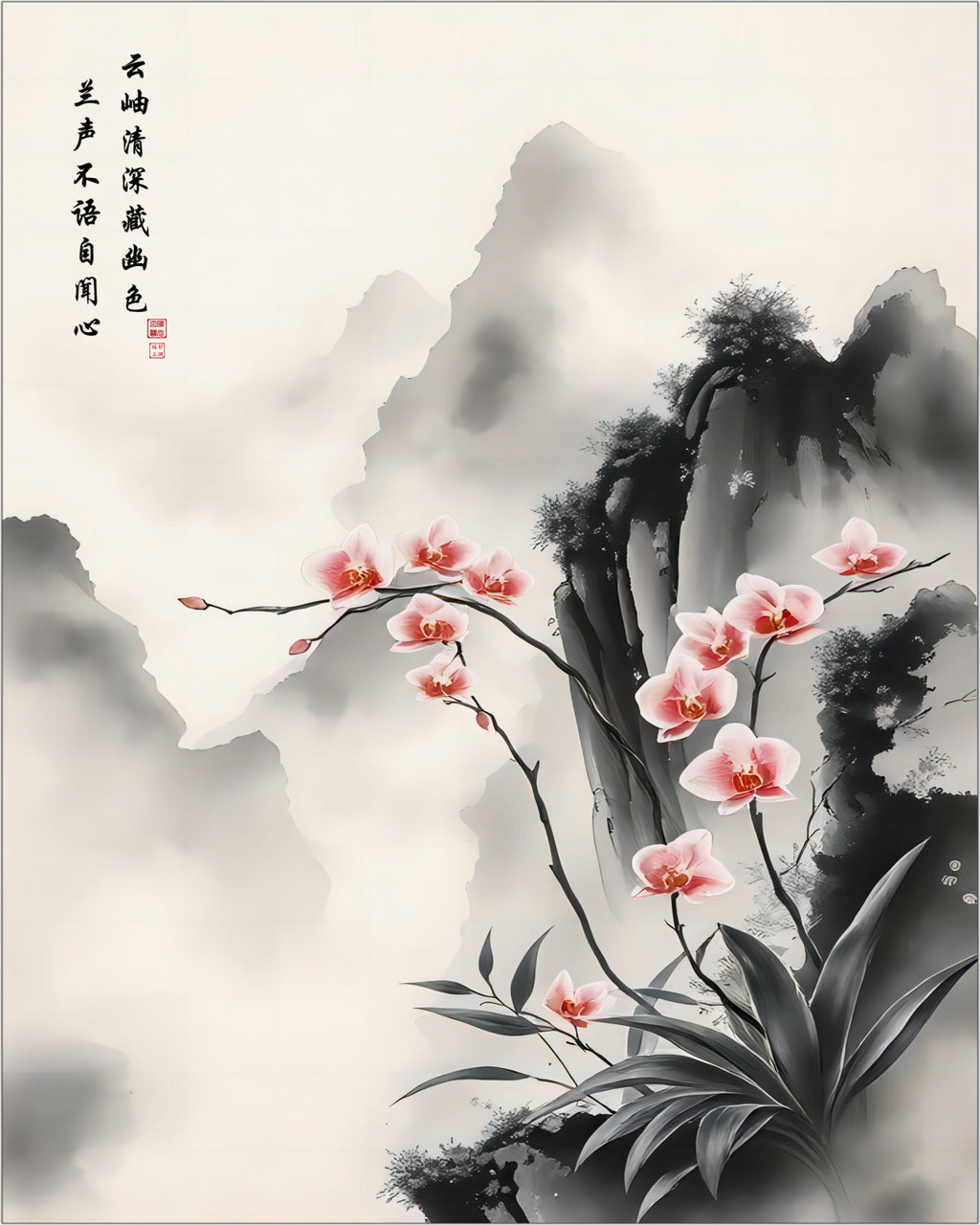 LMIA-015 《云岫幽兰》 · Whispers of the Orchid in Quiet Clarity