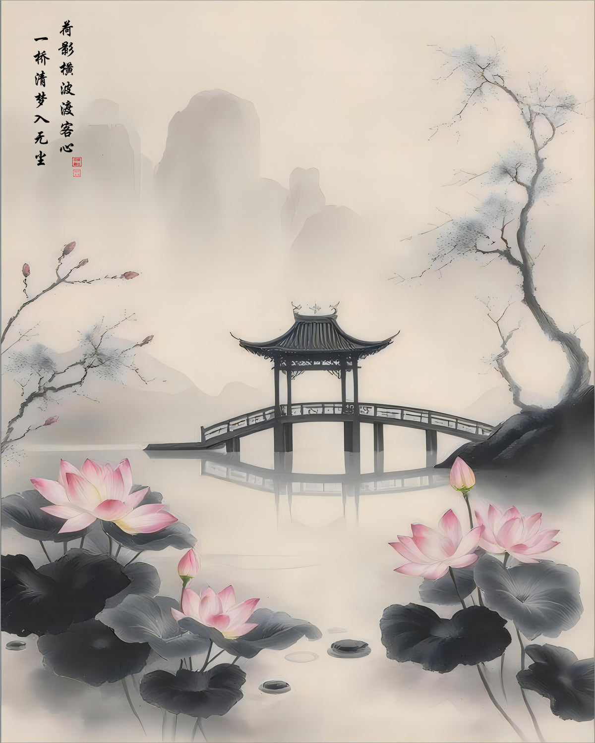 LMIA-018 《荷影渡心》 · Lotus Reflections on the Quiet Bridge